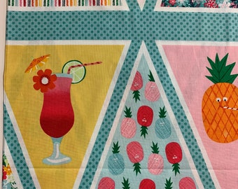 fabric by yard, summer fabric, fabric by the yard, cotton fabric, fruits fabric, kids pattern fabric, pink fabric, colourful fabric