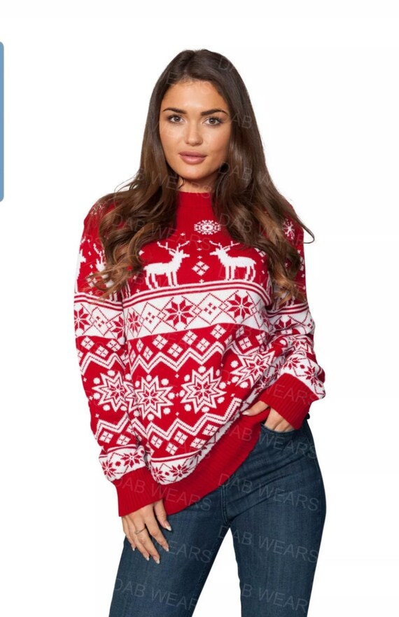 snowflake christmas jumper womens