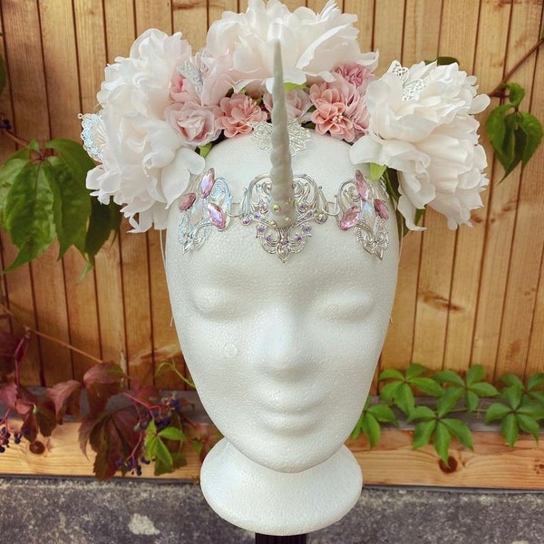 Headpiece * Fairy * Butterfly * Blumenkopfschmuck * Fantasy Headpiece  *Einhorn * GEBRAUCHT