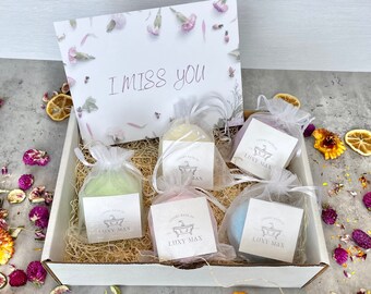 Schäumende Badebomben Kollektion | Fünf Badekometen Geschenk Set | Natürliche Badebomben