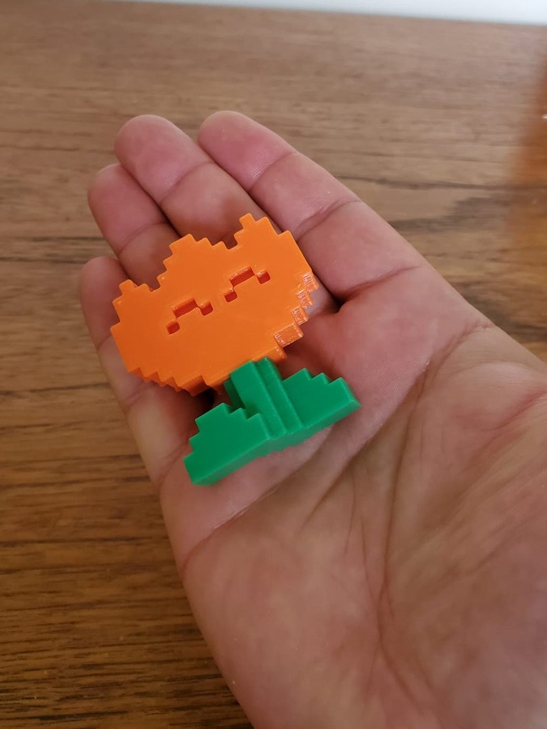 3D Printed 8 Bit Mario Flower Power Up!