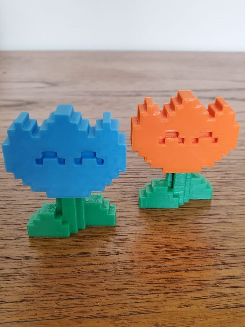 3D Printed 8 Bit Mario Flower Power Up!