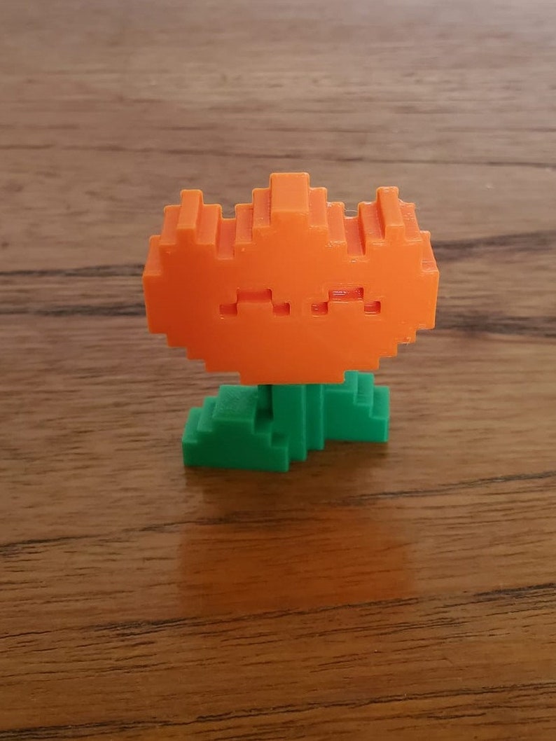 3D Printed 8 Bit Mario Flower Power Up!