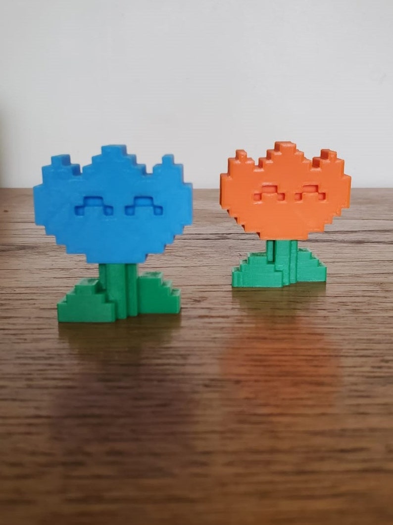 3D Printed 8 Bit Mario Flower Power Up!