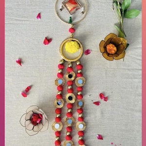 Mirror Garland | Gota Wall Hanging | Festive Indian Decor | Diwali Decoration | Wedding Backdrop | Ethnic Home Decor