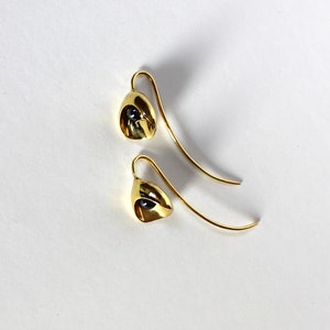 Drop Earrings, Flower Earrings Sterling Silver / Gold Plated, Nature Inspired Flower Earrings, Dainty Earrings, birthday gift for her gift image 7