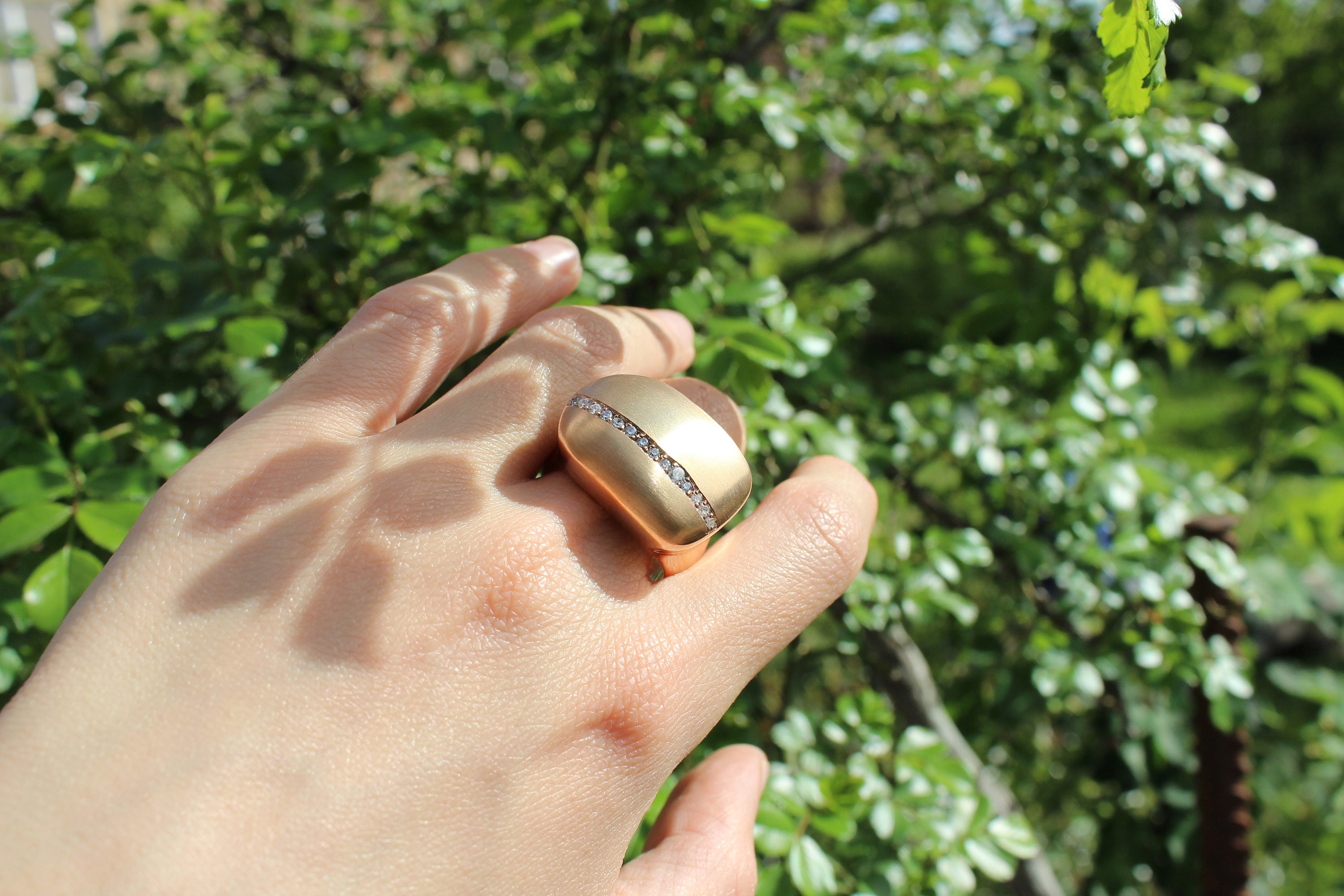 Silver Dome Ring Chunky Ring Statement Ring Large Ball Etsy
