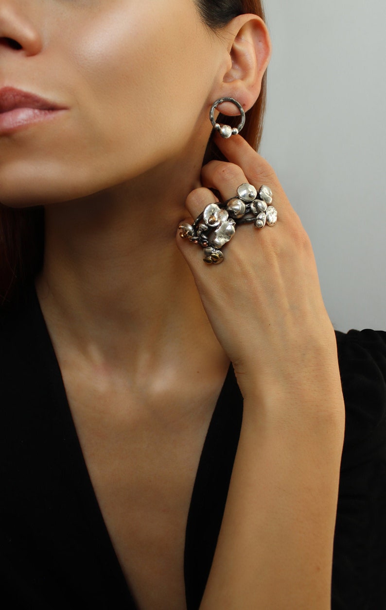 Sterling Silver Statement Rings Build Your Own Stack Etsy