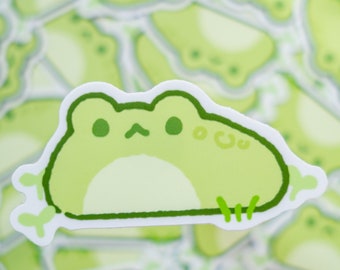 Kikker Blob Die Cut Sticker Cute Vinyl Water Proof Sticker voor laptops, waterflessen, tijdschriften, klein cadeau voor kikkerliefhebbers