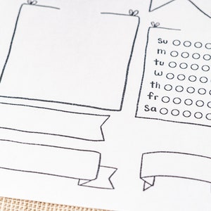 Black and White Cute Printable for Planner, Journal, ETC - Etsy