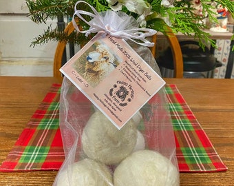 Handcrafted Wool Dryer Balls from Heritage Breed Sheep - Leicester Longwool