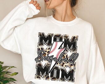 Baseball mom sweatshirt for game day baseball season sweatshirts baseball gift wife team mom baseball gift cheetah print