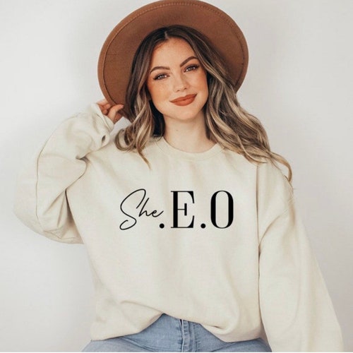 Sweat-shirt SHE.E.O pour les propriétaires de petites entreprises, cadeaux pour les propriétaires de petites entreprises, cadeau d'ouverture pour les petites entreprises, nouveaux cadeaux d'entreprise