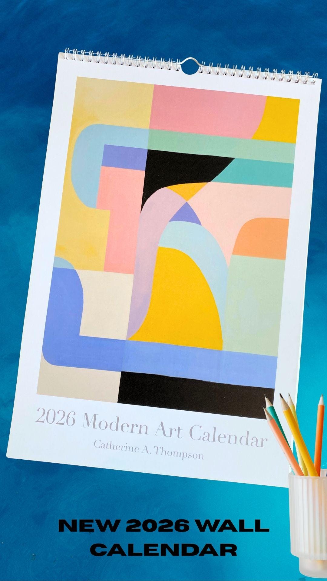 2026 Large Modern Art Wall Calendar by Catherine A. Thompson ...