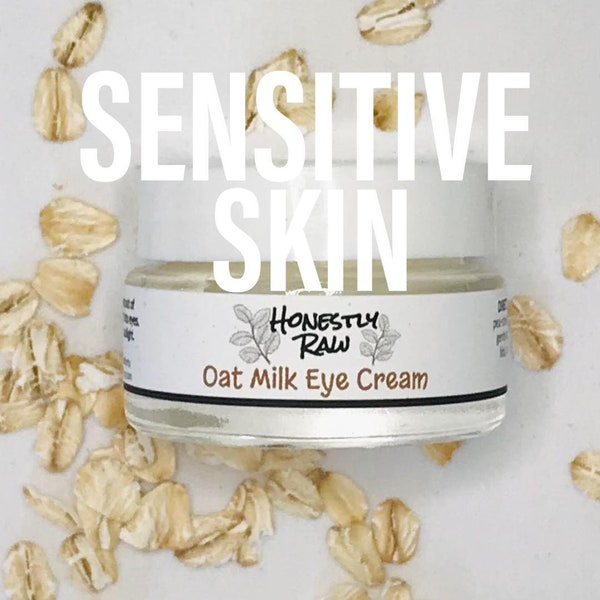 Oat Milk Eye Cream | Sensitive Skin Care | Anti-Aging Moisturizer | Colloidal Oatmeal | Peptides | Hyaluronic Acid | Fragrance-Free | Vegan