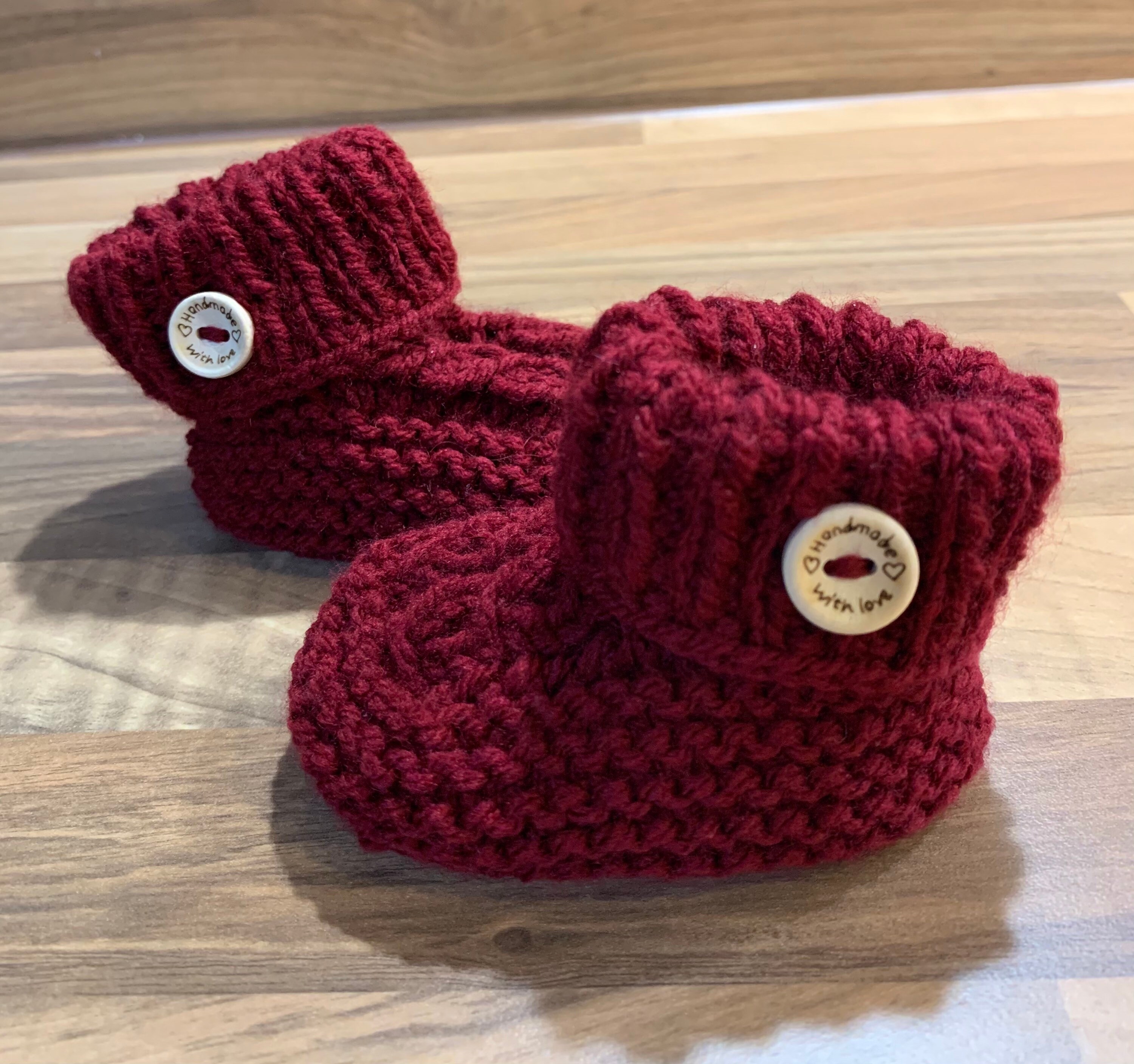 Hand knitted baby booties cable knit available in newborn 03 Etsy