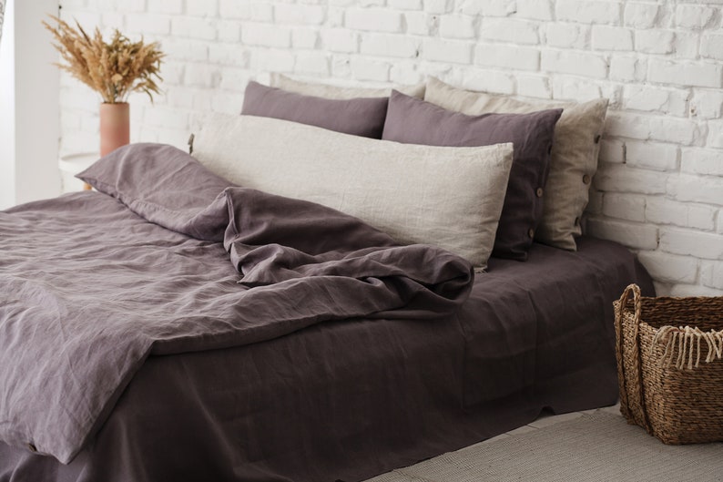 Linen body pillow cover linen pillowcase with ties body Etsy