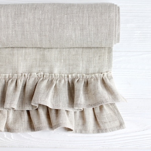 Natural linen table runner, linen custom size wedding runner, Natural table decor, gray linen table runner, natural linen table decor image 1