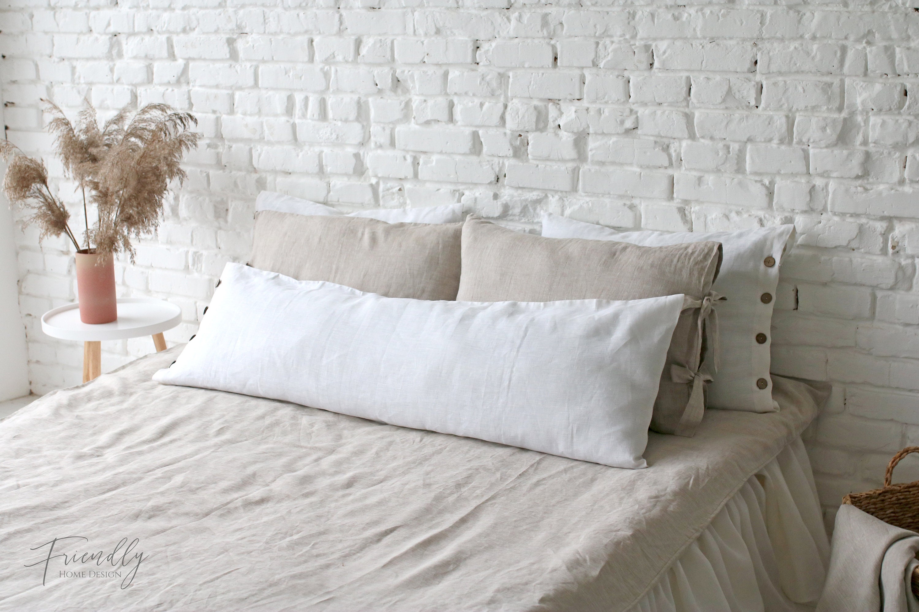 Linen Body Pillow Cover Linen Pillowcase Body Pillow Cover Etsy