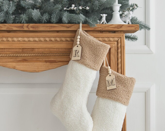 Christmas Stocking 100 Linen Fabric Handmade Etsy