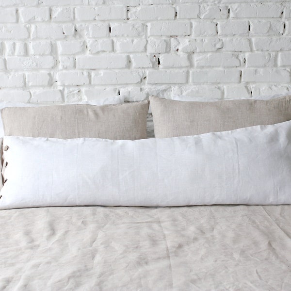 linen body pillow cover, linen pillowcase, body pillow cover , long body pillow, linen lumbar pillow, linen body pillow cover