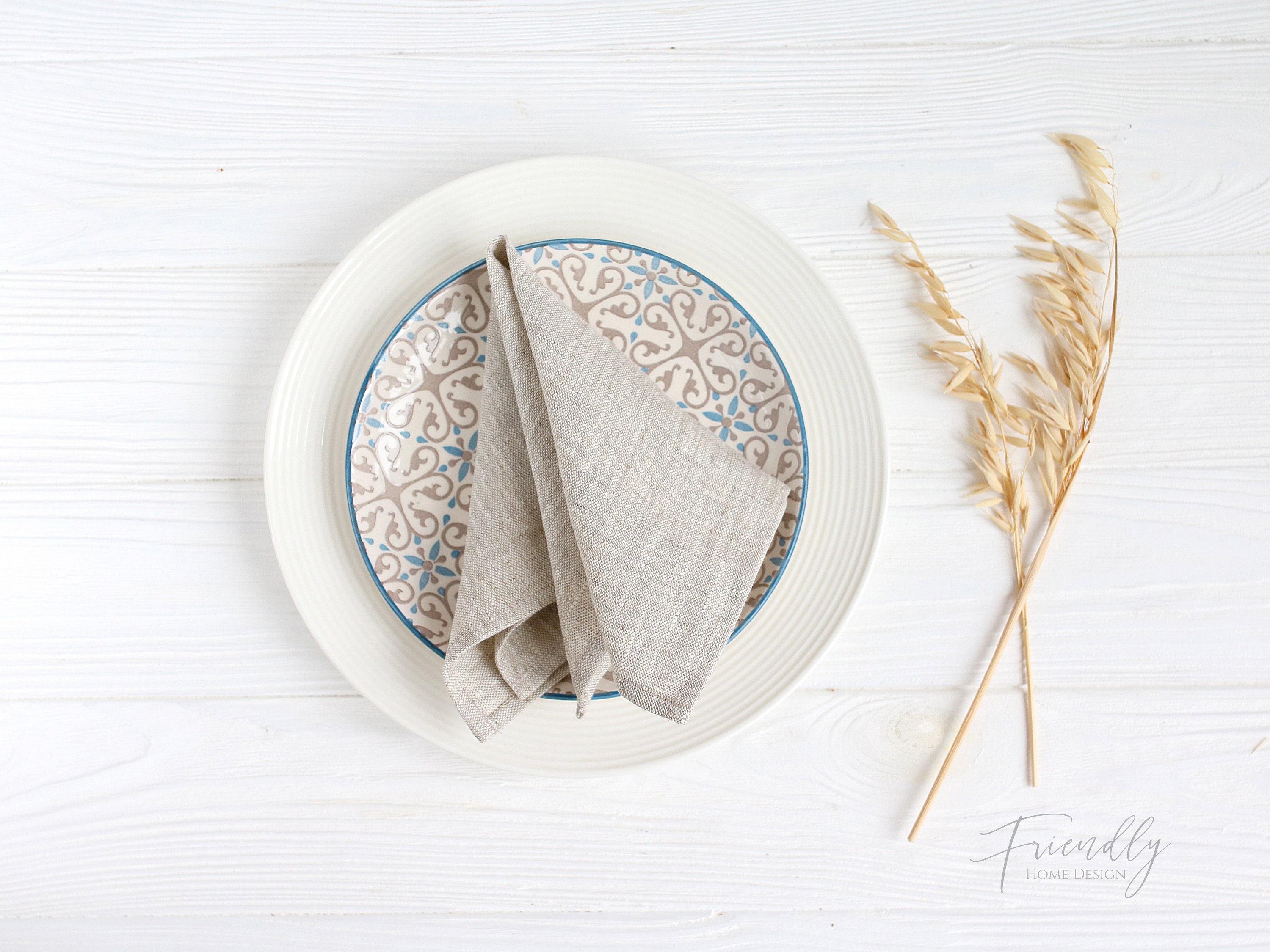 Linen Napkins Set of 468 Natural Linen Napkins Wedding Linen Etsy