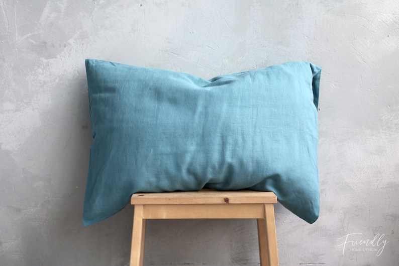 Green linen pillow case Emerald linen pillowcase green Etsy