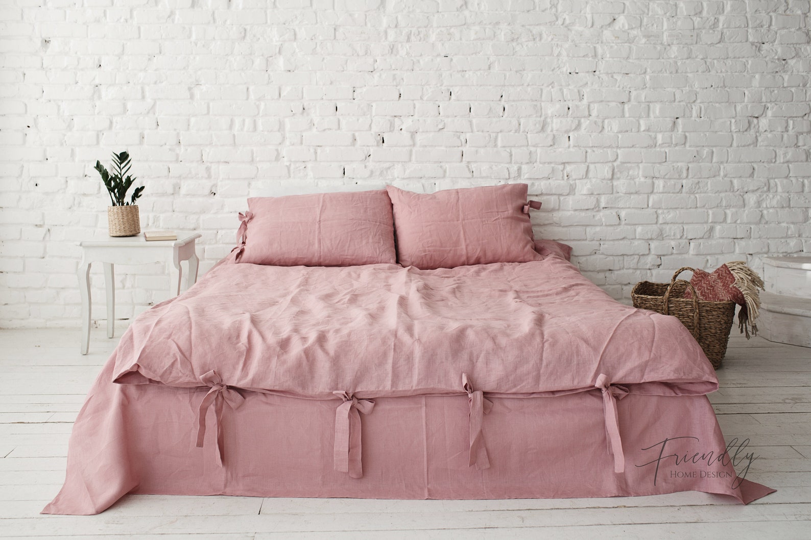 Linen Bedding Set in Dusty Pink Linen Bedding Set in Etsy
