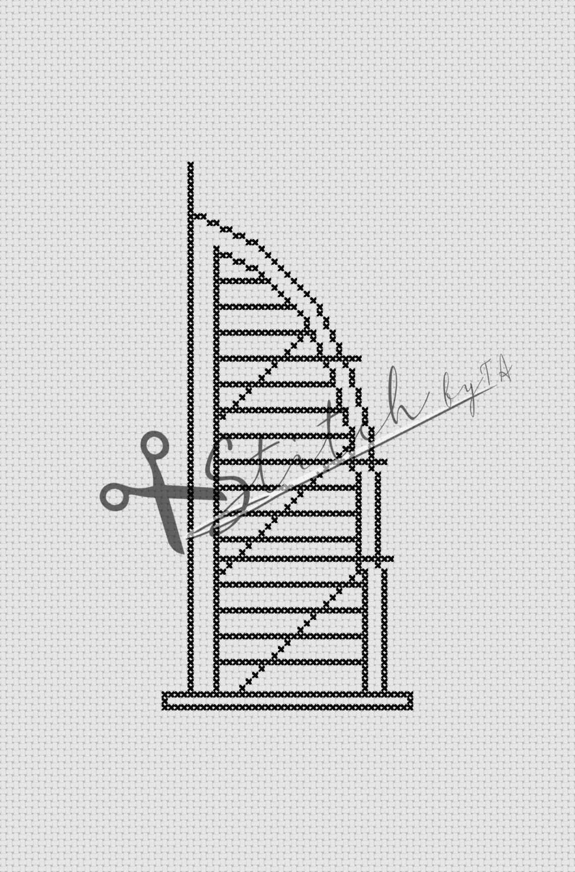 Burj Al Arab Hotel Dubai Counted Cross Stitch Pattern Printable PDF burj-al-arab-hotel-dubai-counted-cross-stitch-pattern-printable-pdf