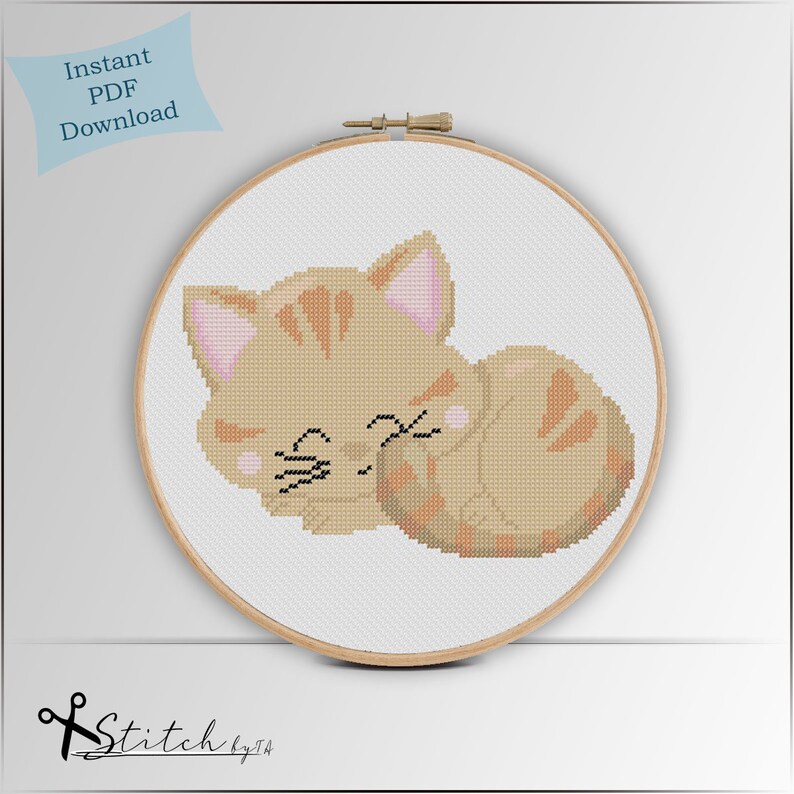 Kitten Cross Stitch Pattern Cat Cross Stitch Cat Etsy UK