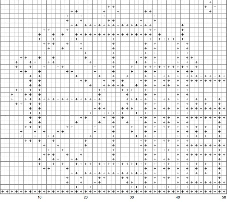 May include: A black and white grid pattern with a design in the center. The design is made up of small black squares that form a geometric shape.