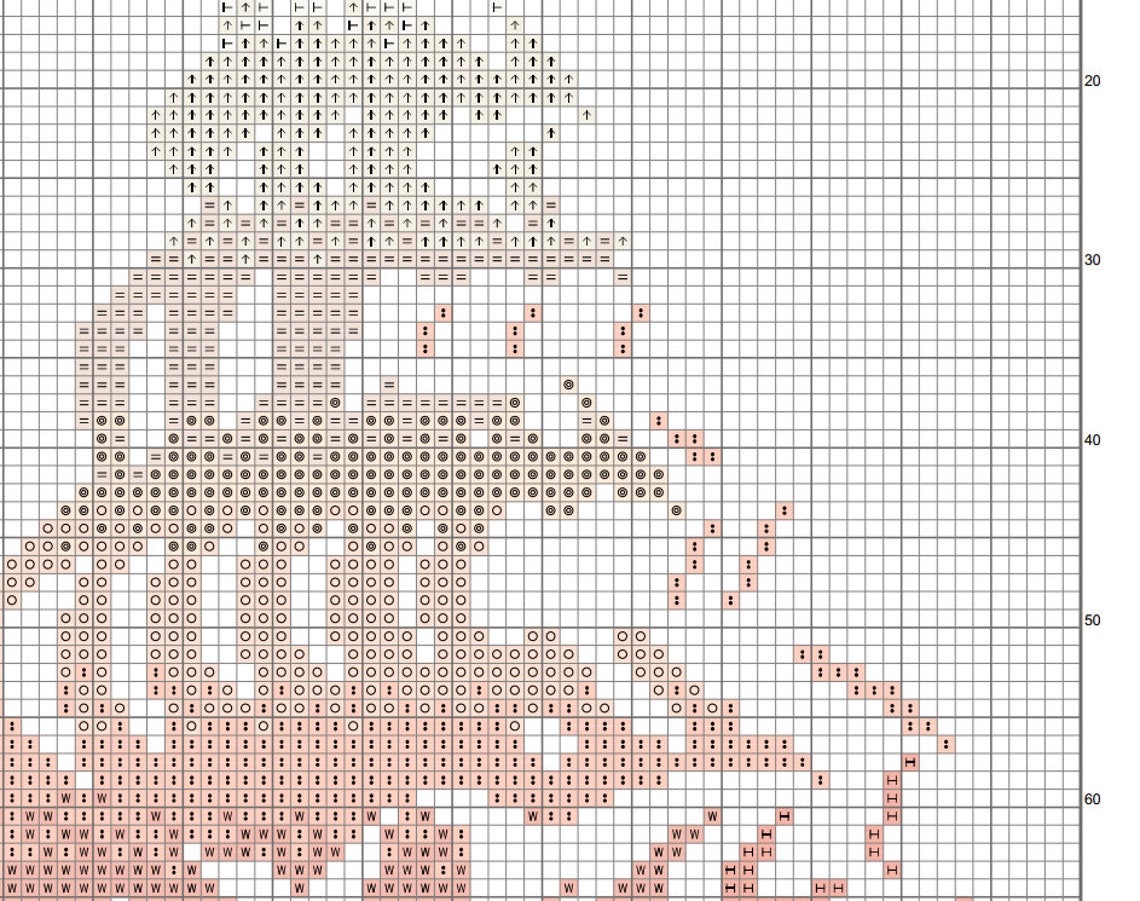 Seashell Sea Life Counted Cross Stitch Pattern Printable PDF Chart ...
