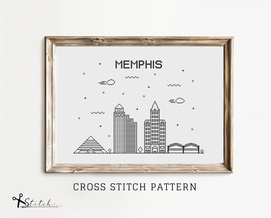 Cross Stitch Memphis City Skyline Pattern | Printable PDF Chart ...