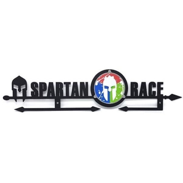 Gancio porta medaglie SPARTAN RACE in acciaio NERO