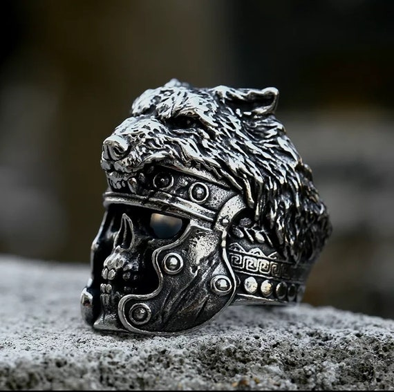 Nordic God of War Viking Warrior Skull Ring – GTHIC