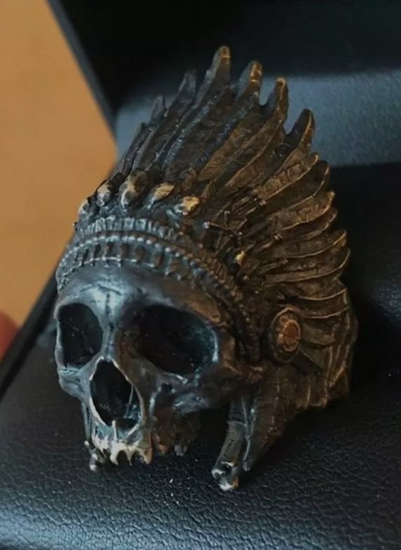 Indian Skull Ring Etsy Australia