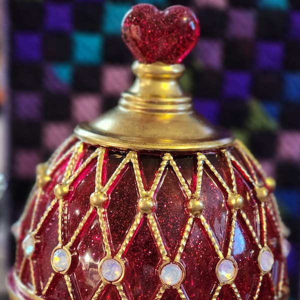 Resin Fabergé Egg trinket box