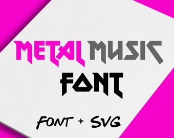 Rock Font Etsy