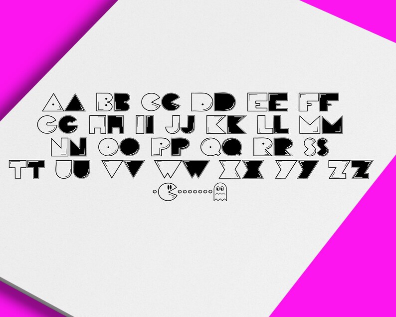 Pacman Alphabet Font / Pacman SVG pacman archivos de diseño | Etsy