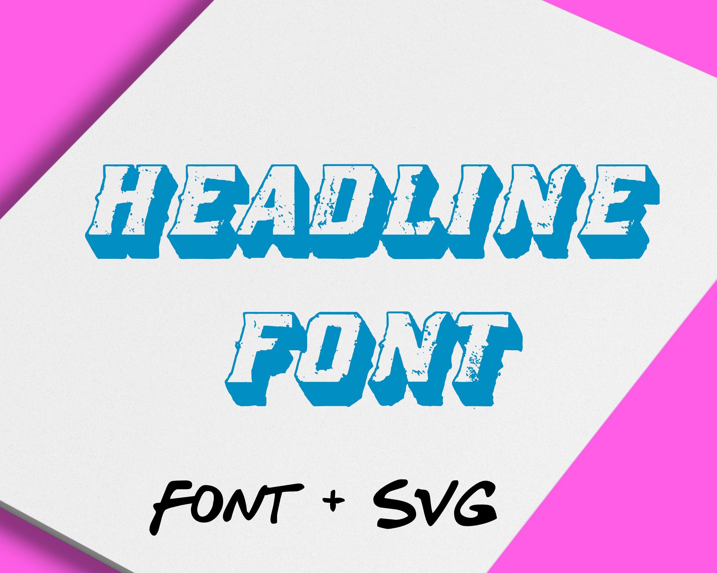 Headline Alphabet Font Headline Svg News Svg Files And Etsy