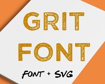 Grit Alphabet Font | grit svg, gravel svg, files for Cricut Silhouette Design Space - INSTANT DOWNLOAD