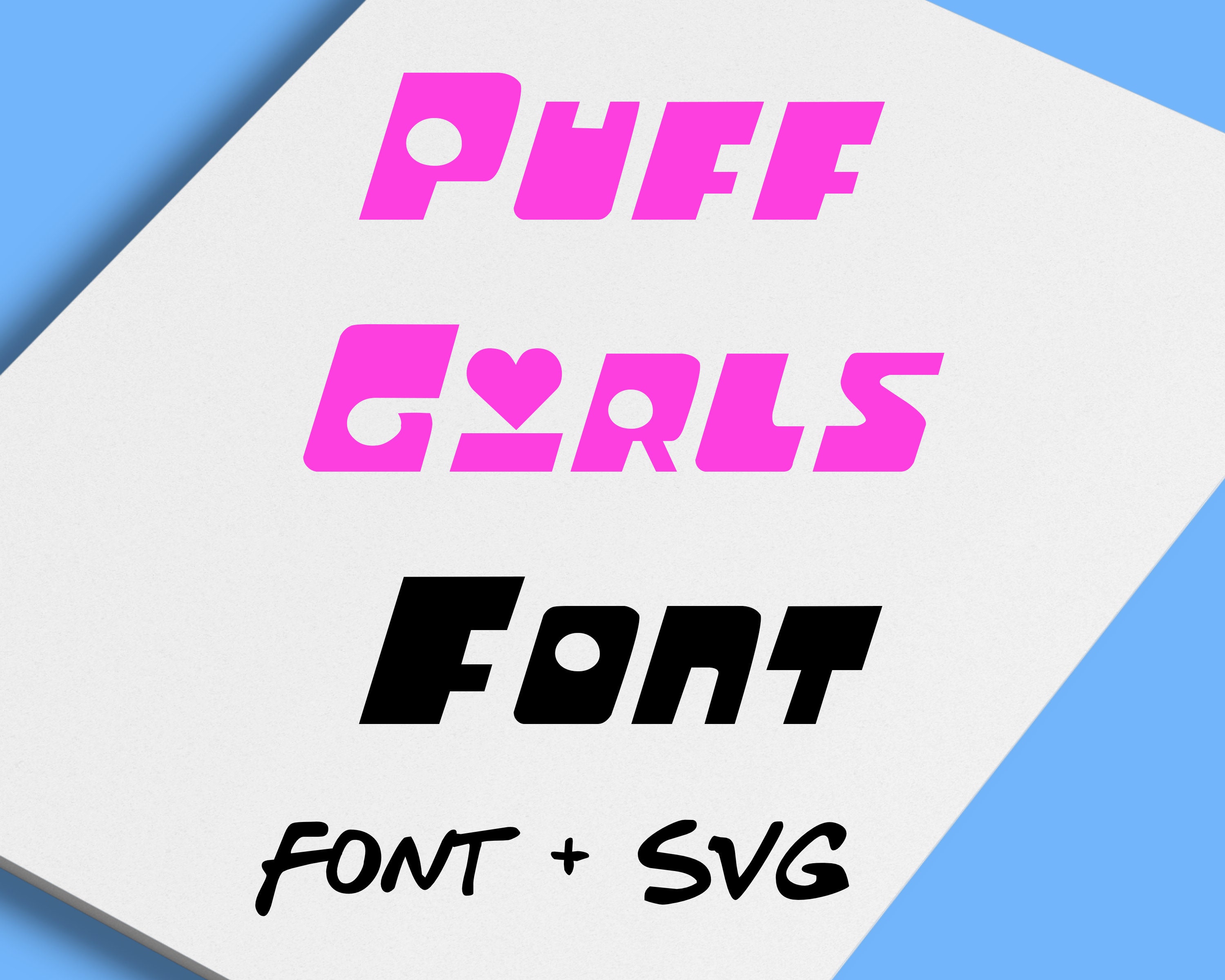 Puff Girls Alphabet Font Puff Girls SVG Power Girls Font Tv Etsy Canada