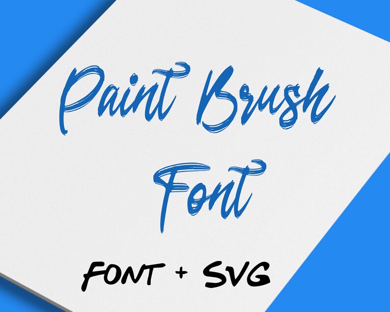 Paint Brush Font Paint Brush Svg Font Paint Font - Etsy UK