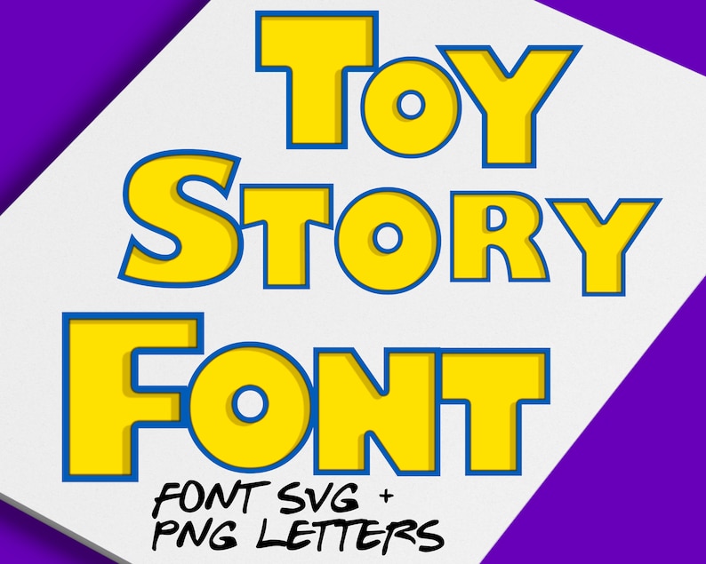 Toy Story Font SVG Alphabet Toy Story svg Silhouette Toy | Etsy