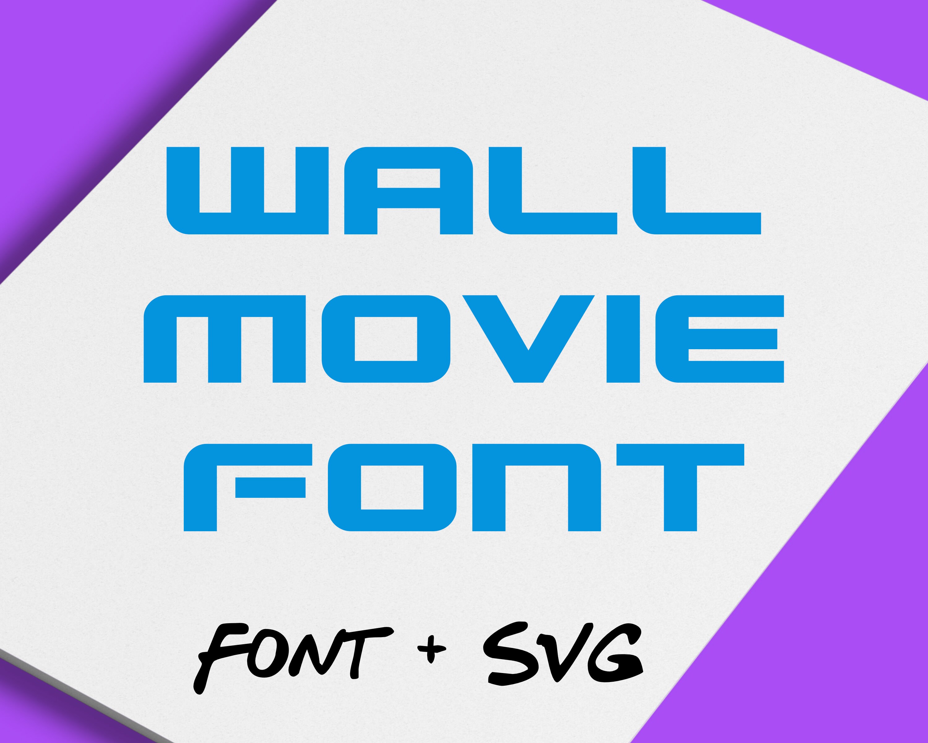 Wall Movie Font Wall SVG Wall E Wall Movie Font Files for - Etsy