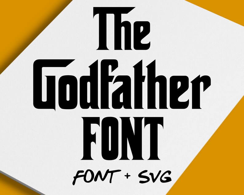 Download The Godfather Silhouette Alphabet Font From Movie Inspiration | Etsy