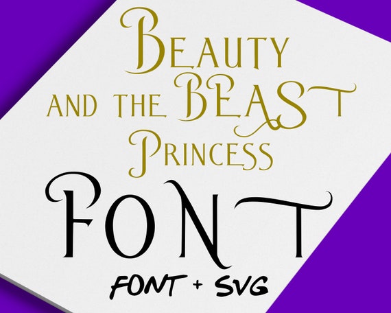 Download Princess Font Beauty and the Beast svg princess svg | Etsy