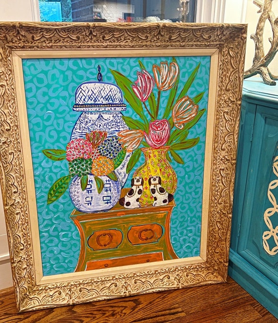 LARGE Fine Art ROLLED Canvas Paper Gicleè “For the Love of Chinois” (comes unframed)