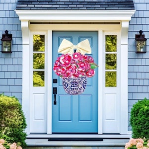 LARGE Door Hanger Florals in Ginger Jar