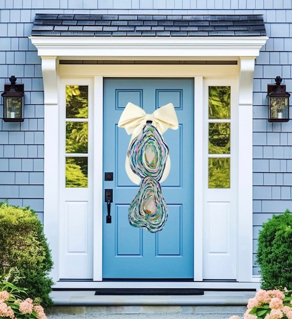 LARGE Door Hanger Vibrant Oysters (does not come with bow)